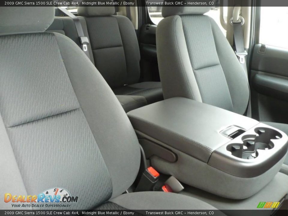 2009 GMC Sierra 1500 SLE Crew Cab 4x4 Midnight Blue Metallic / Ebony Photo #5