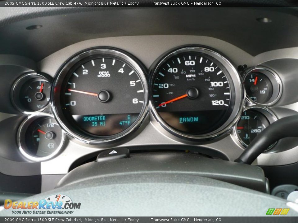 2009 GMC Sierra 1500 SLE Crew Cab 4x4 Midnight Blue Metallic / Ebony Photo #9