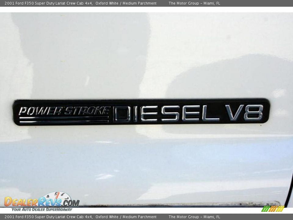 2001 Ford F350 Super Duty Lariat Crew Cab 4x4 Oxford White / Medium Parchment Photo #36