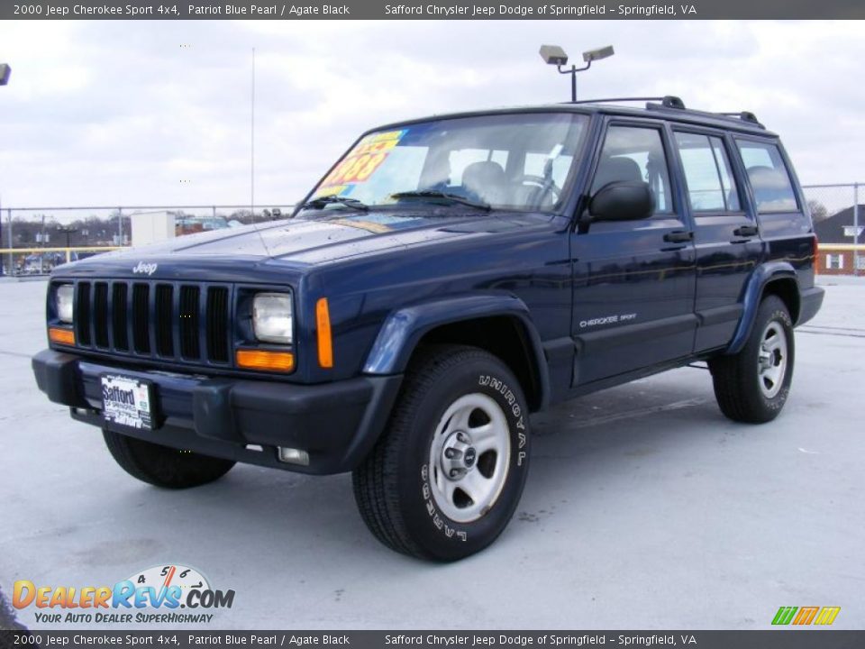 2000 Jeep Cherokee Sport 4x4 Patriot Blue Pearl / Agate Black Photo #1