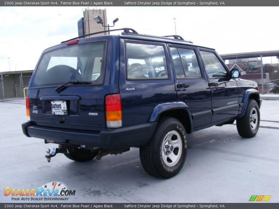 2000 Jeep Cherokee Sport 4x4 Patriot Blue Pearl / Agate Black Photo #5