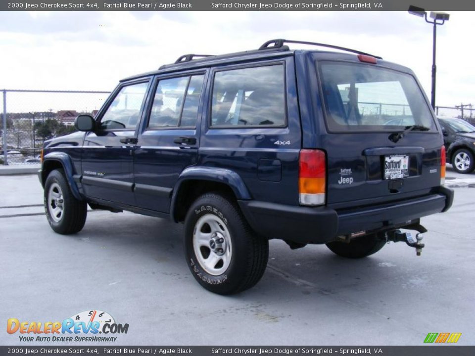 2000 Jeep Cherokee Sport 4x4 Patriot Blue Pearl / Agate Black Photo #7