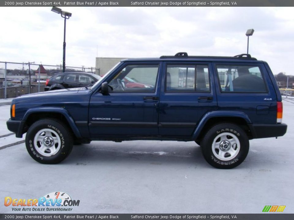 2000 Jeep Cherokee Sport 4x4 Patriot Blue Pearl / Agate Black Photo #8