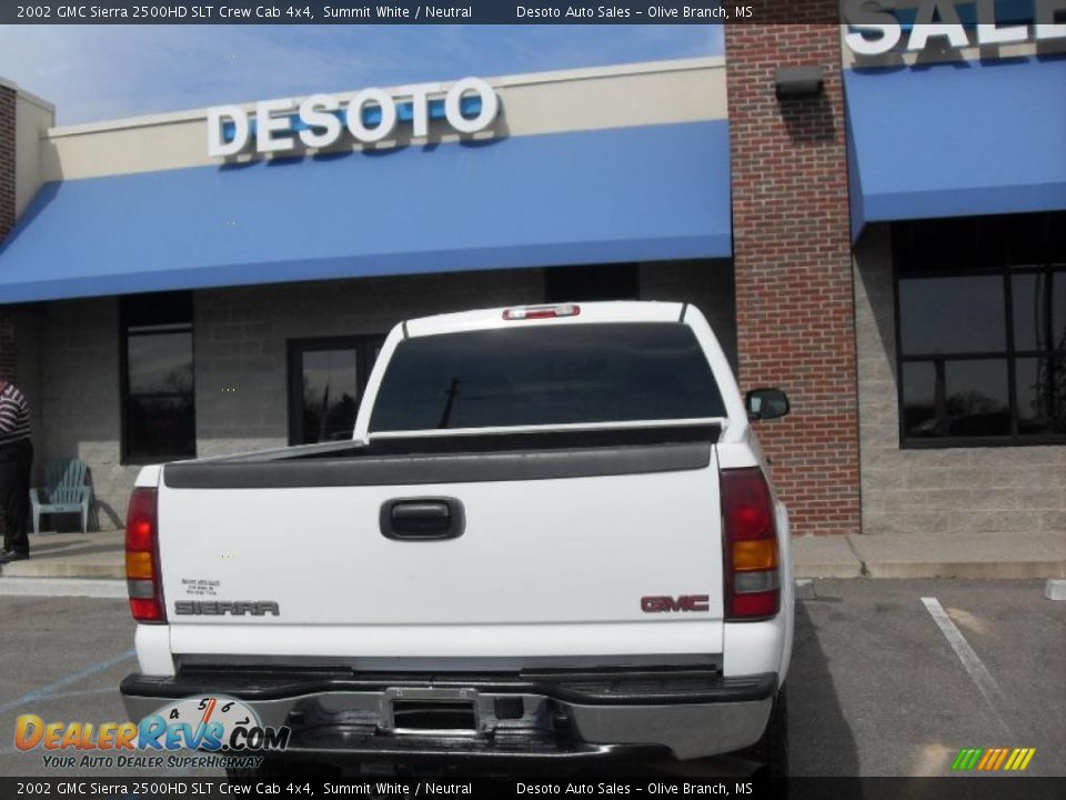 2002 GMC Sierra 2500HD SLT Crew Cab 4x4 Summit White / Neutral Photo #3