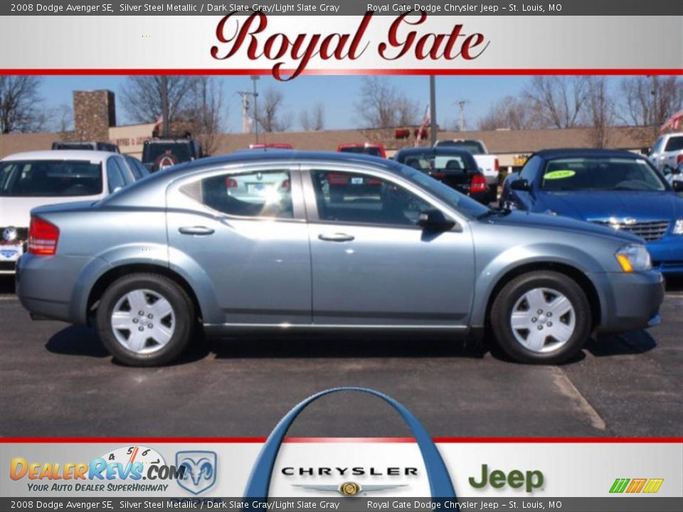 2008 Dodge Avenger SE Silver Steel Metallic / Dark Slate Gray/Light Slate Gray Photo #1