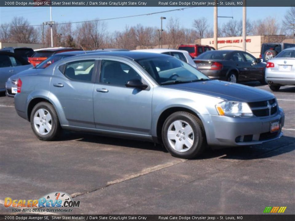 2008 Dodge Avenger SE Silver Steel Metallic / Dark Slate Gray/Light Slate Gray Photo #2