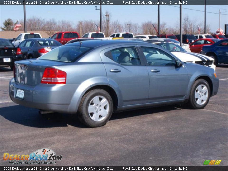 2008 Dodge Avenger SE Silver Steel Metallic / Dark Slate Gray/Light Slate Gray Photo #3