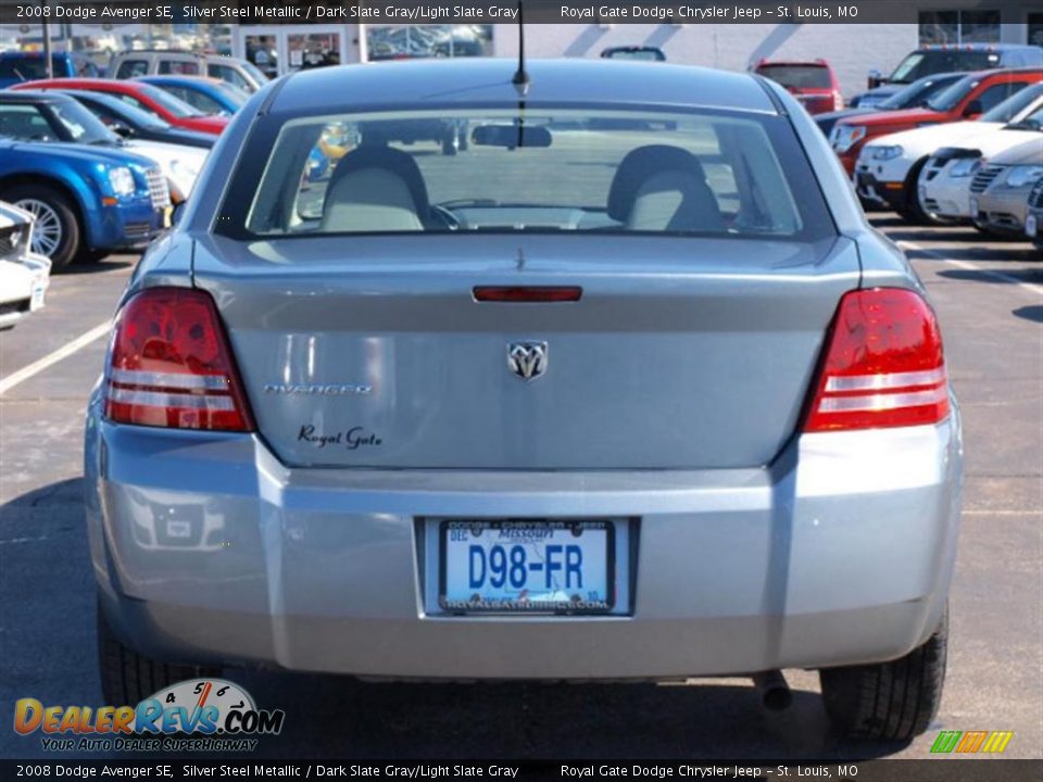 2008 Dodge Avenger SE Silver Steel Metallic / Dark Slate Gray/Light Slate Gray Photo #6