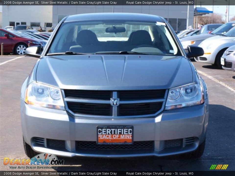 2008 Dodge Avenger SE Silver Steel Metallic / Dark Slate Gray/Light Slate Gray Photo #8