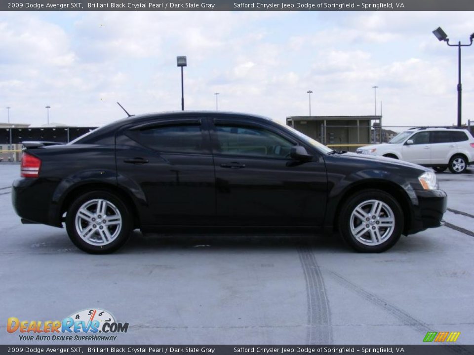 2009 Dodge Avenger SXT Brilliant Black Crystal Pearl / Dark Slate Gray Photo #4