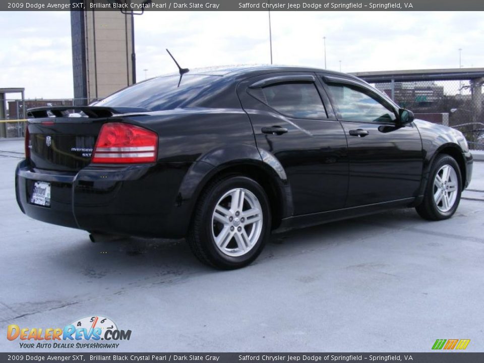 2009 Dodge Avenger SXT Brilliant Black Crystal Pearl / Dark Slate Gray Photo #5