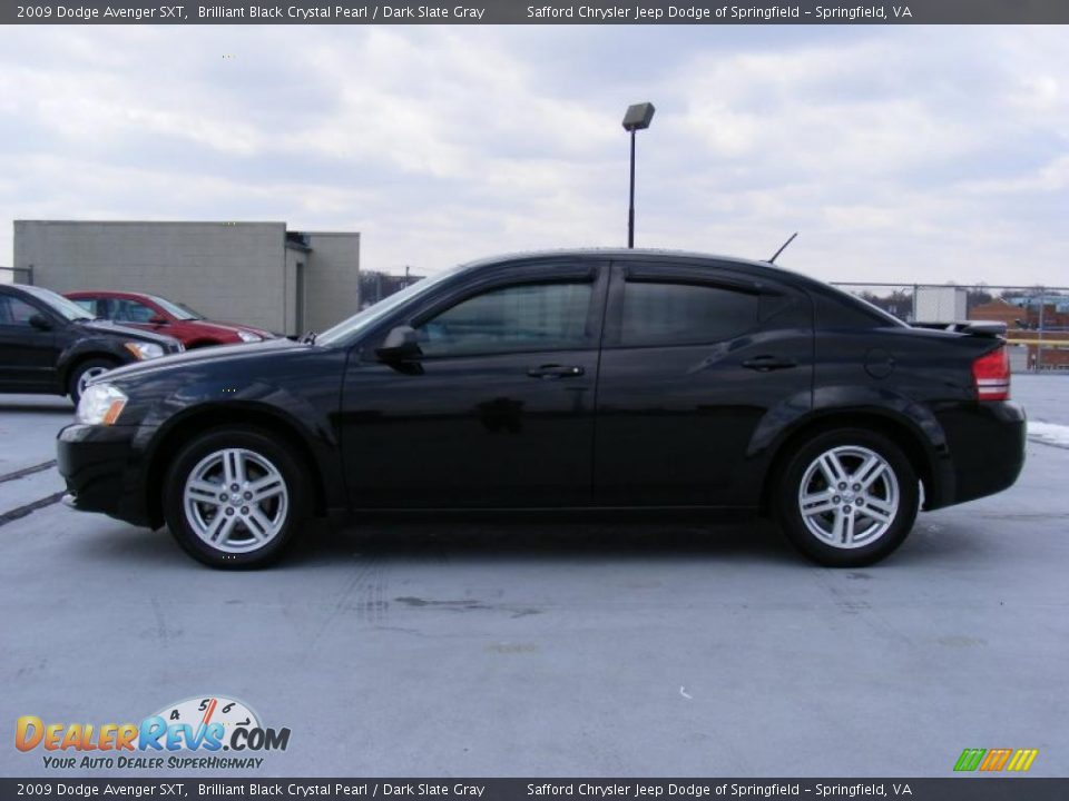 2009 Dodge Avenger SXT Brilliant Black Crystal Pearl / Dark Slate Gray Photo #8