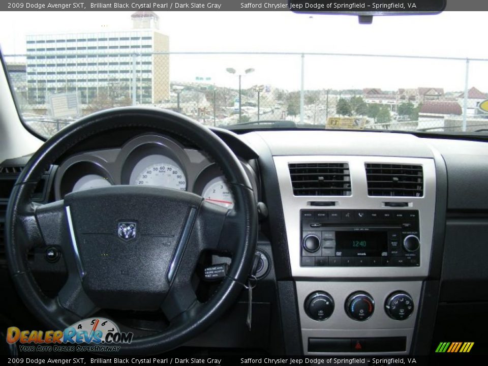 2009 Dodge Avenger SXT Brilliant Black Crystal Pearl / Dark Slate Gray Photo #11