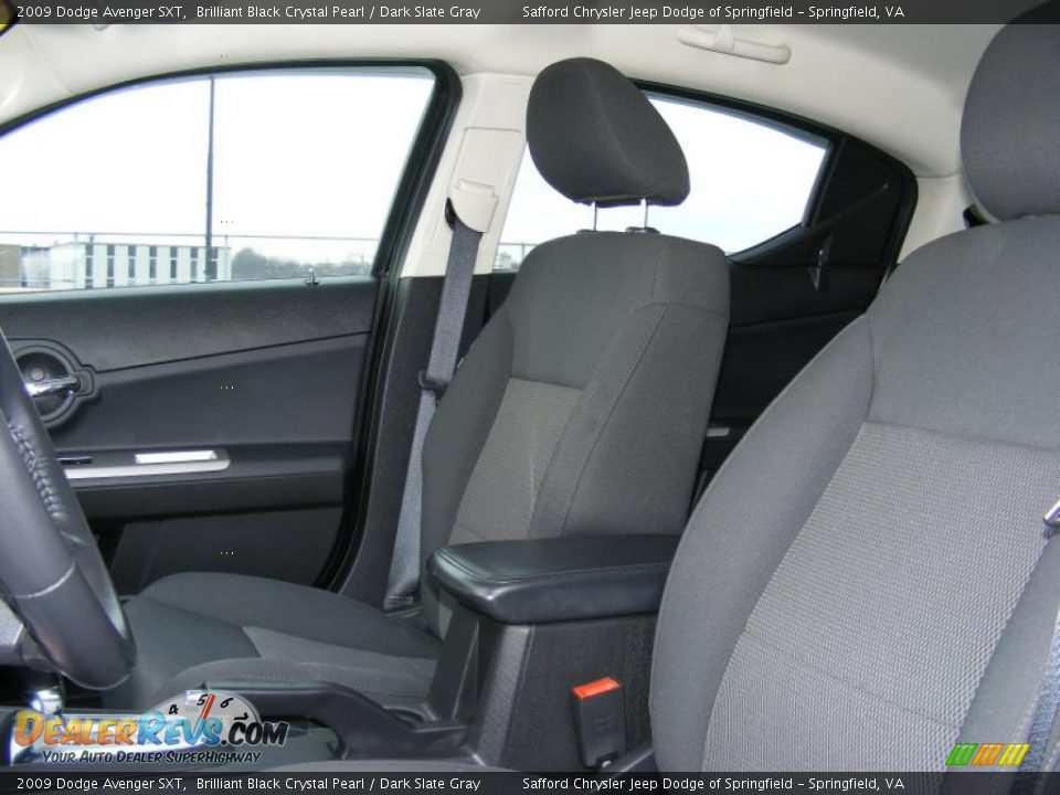 2009 Dodge Avenger SXT Brilliant Black Crystal Pearl / Dark Slate Gray Photo #14