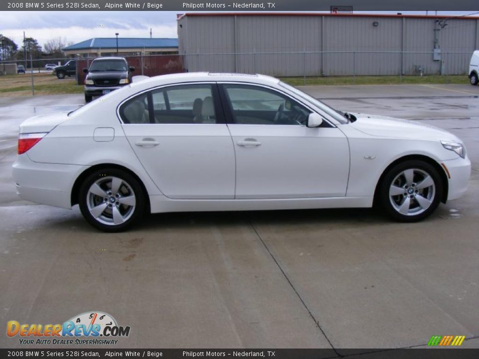 2008 BMW 5 Series 528i Sedan Alpine White / Beige Photo #2