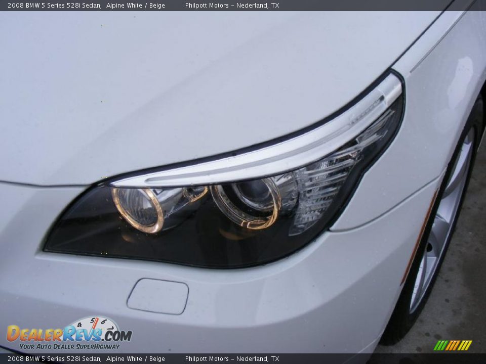 2008 BMW 5 Series 528i Sedan Alpine White / Beige Photo #10