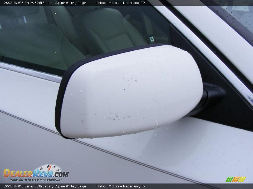 2008 BMW 5 Series 528i Sedan Alpine White / Beige Photo #17