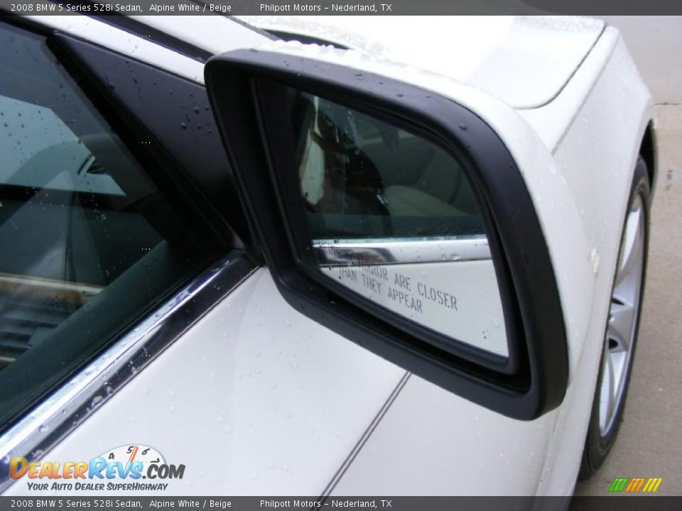 2008 BMW 5 Series 528i Sedan Alpine White / Beige Photo #18