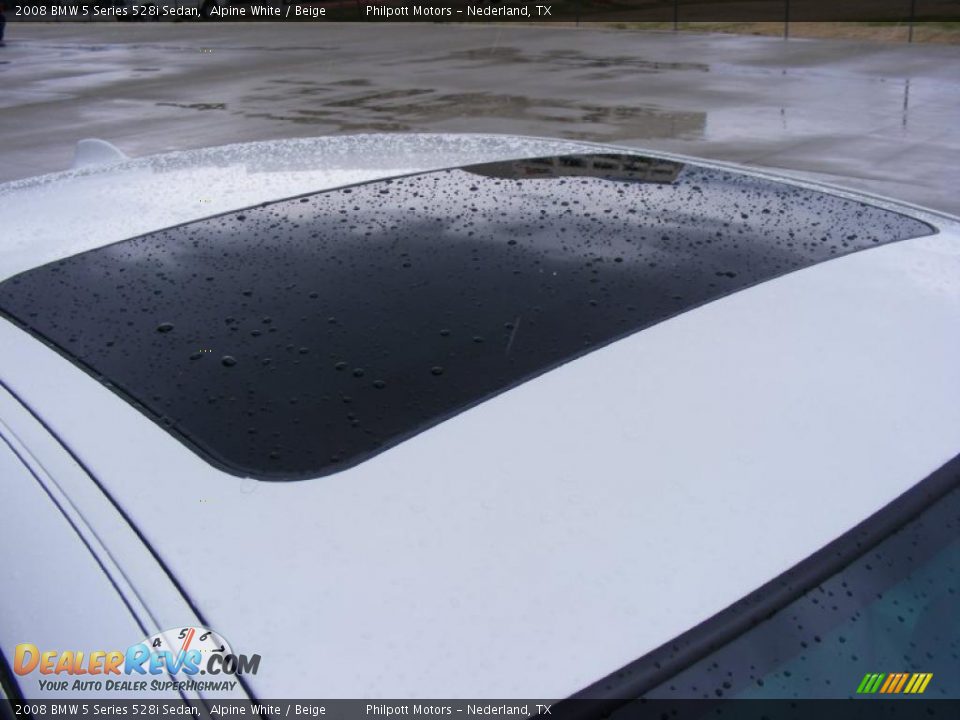 2008 BMW 5 Series 528i Sedan Alpine White / Beige Photo #19