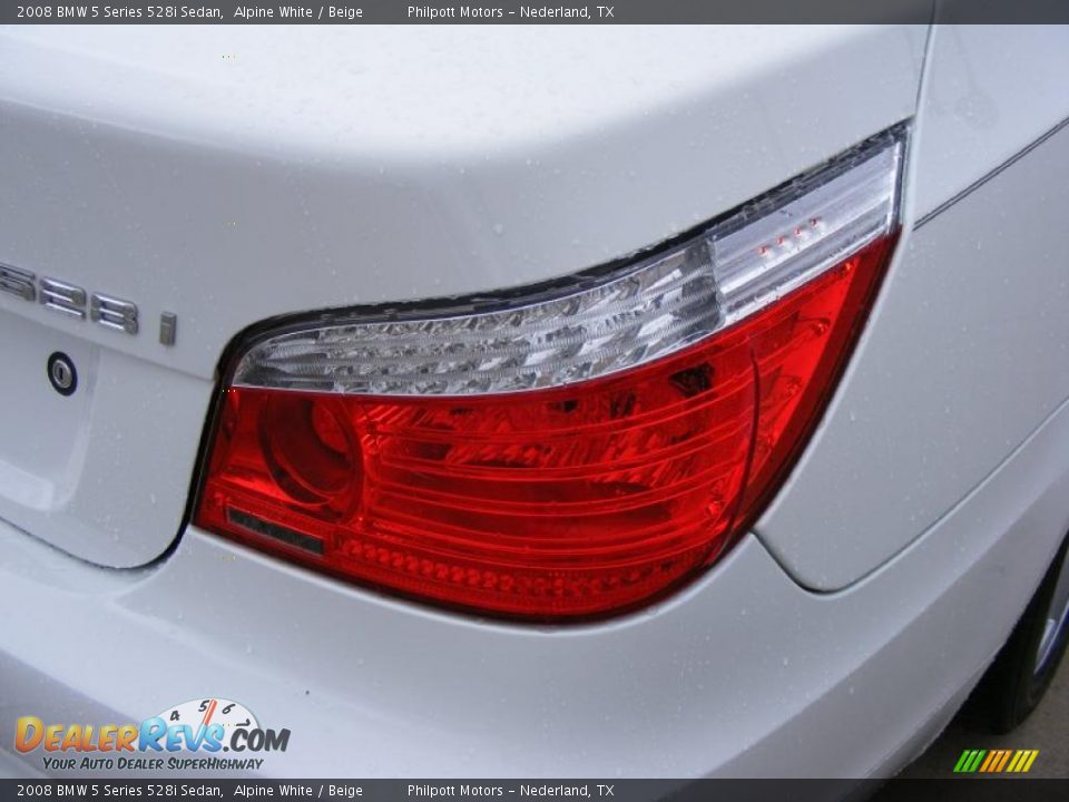 2008 BMW 5 Series 528i Sedan Alpine White / Beige Photo #20