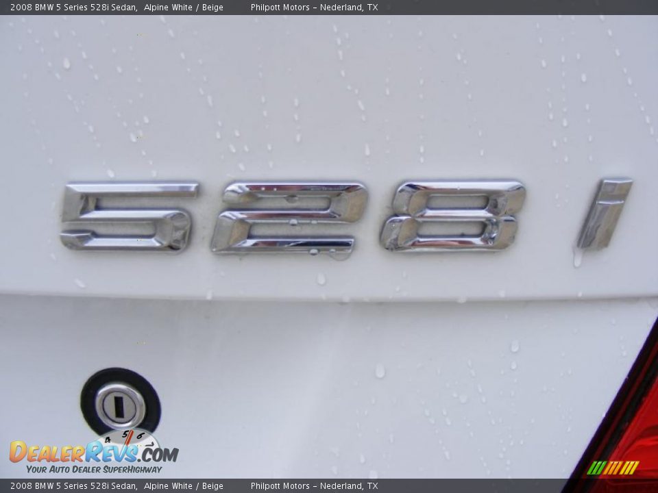 2008 BMW 5 Series 528i Sedan Alpine White / Beige Photo #21