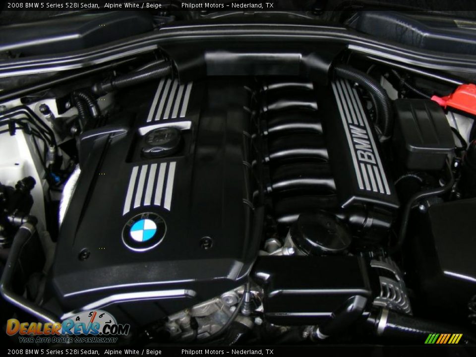 2008 BMW 5 Series 528i Sedan Alpine White / Beige Photo #23