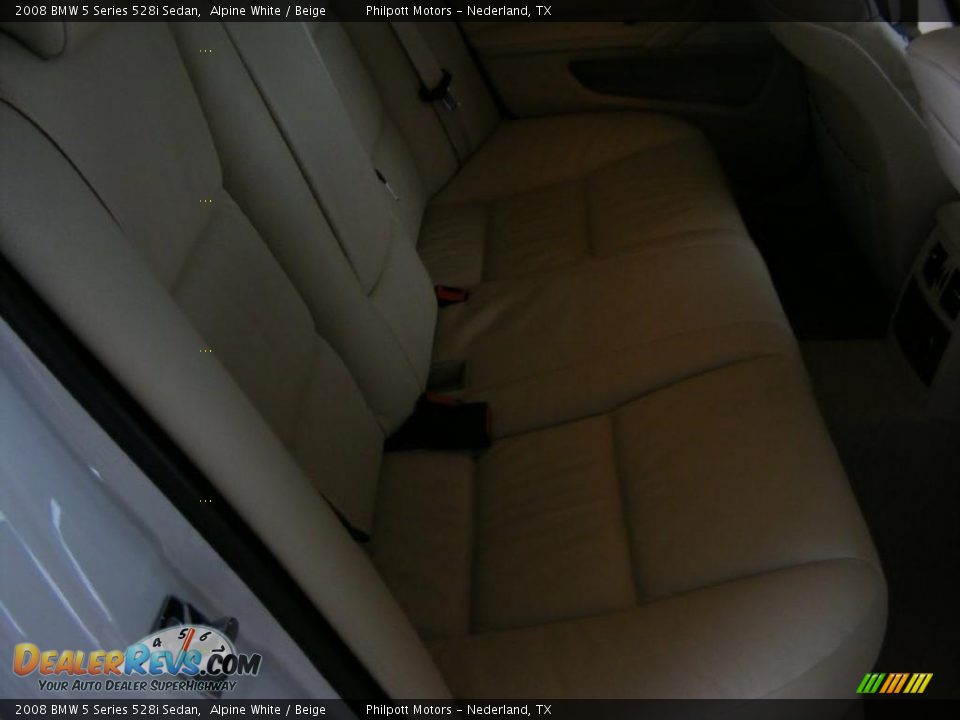 2008 BMW 5 Series 528i Sedan Alpine White / Beige Photo #30