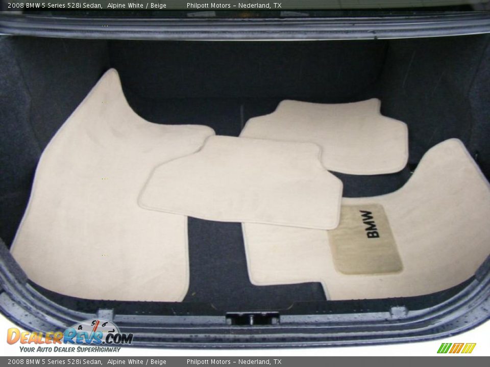 2008 BMW 5 Series 528i Sedan Alpine White / Beige Photo #31