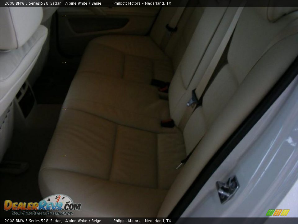 2008 BMW 5 Series 528i Sedan Alpine White / Beige Photo #33