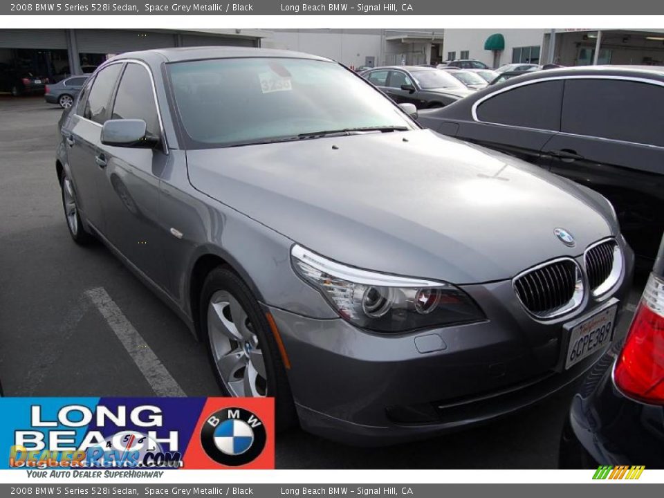 2008 BMW 5 Series 528i Sedan Space Grey Metallic / Black Photo #1
