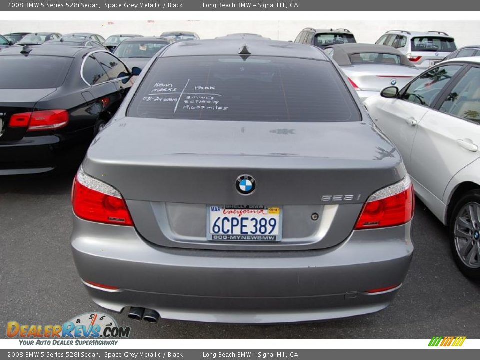 2008 BMW 5 Series 528i Sedan Space Grey Metallic / Black Photo #2