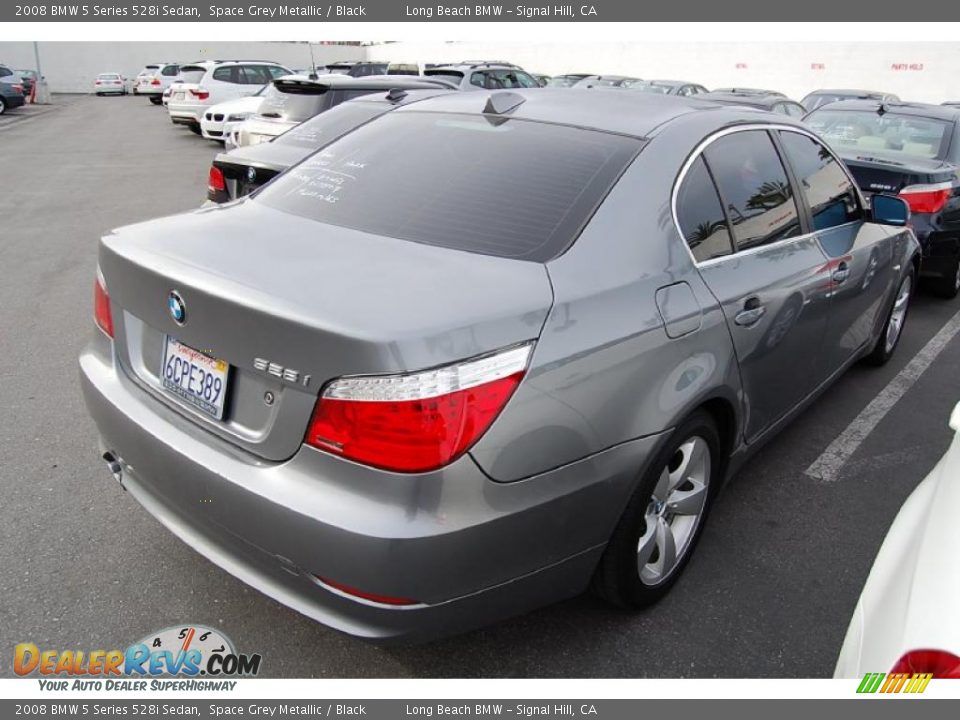 2008 BMW 5 Series 528i Sedan Space Grey Metallic / Black Photo #3