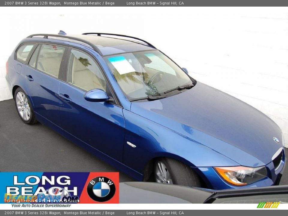 2007 BMW 3 Series 328i Wagon Montego Blue Metallic / Beige Photo #1