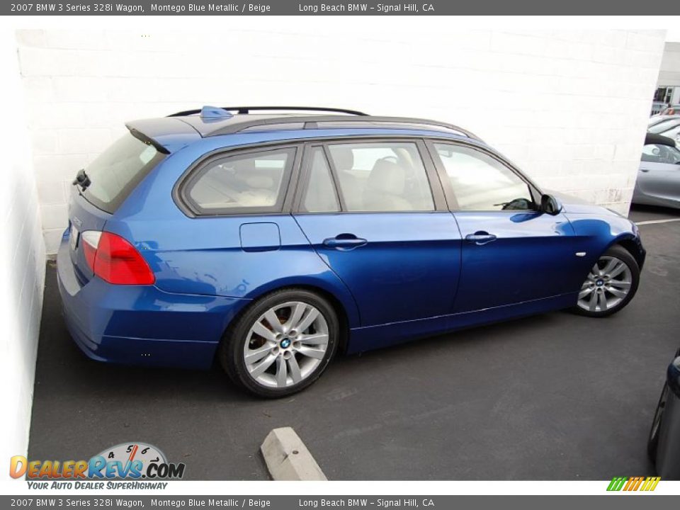 2007 BMW 3 Series 328i Wagon Montego Blue Metallic / Beige Photo #2
