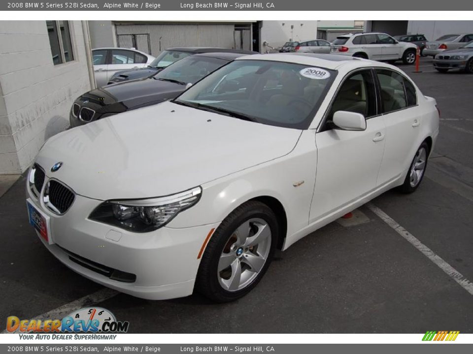 2008 BMW 5 Series 528i Sedan Alpine White / Beige Photo #2