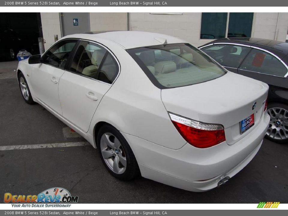 2008 BMW 5 Series 528i Sedan Alpine White / Beige Photo #3
