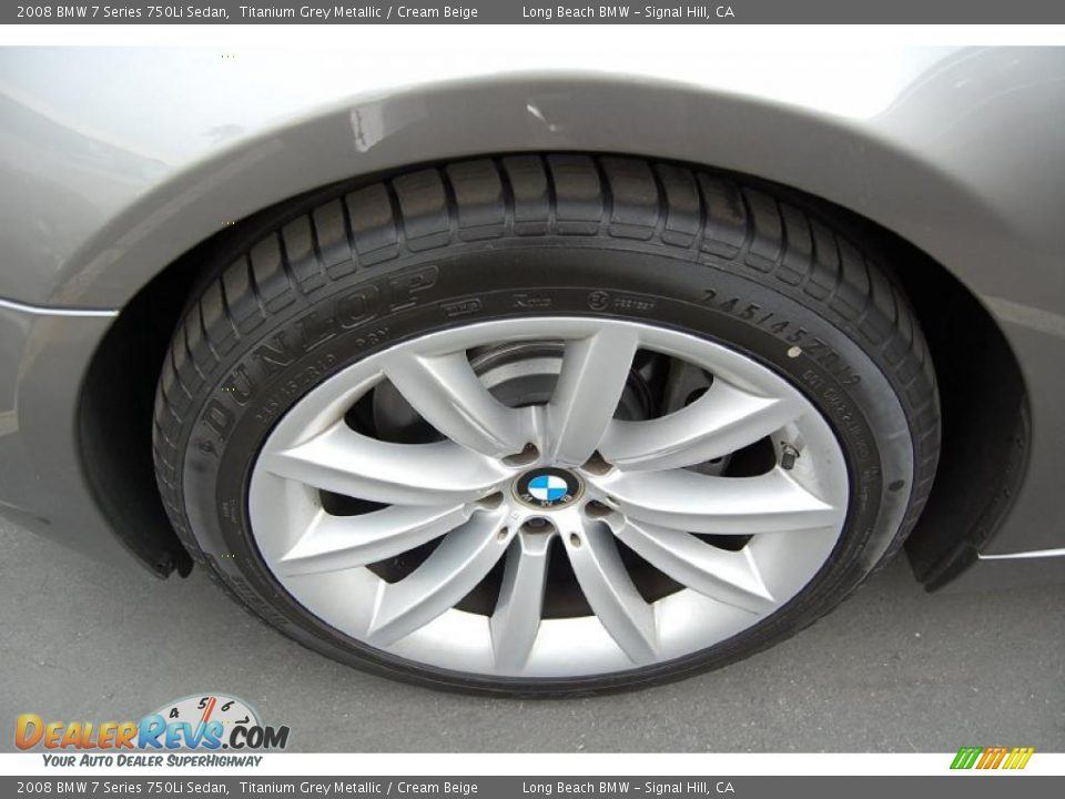 2008 BMW 7 Series 750Li Sedan Titanium Grey Metallic / Cream Beige Photo #3