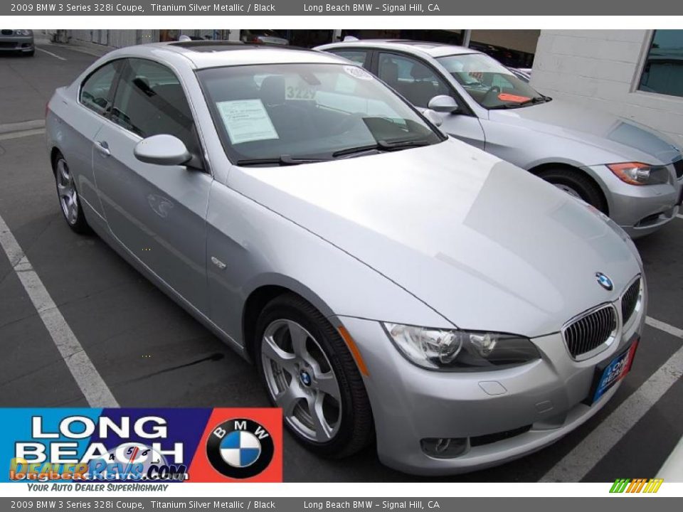2009 BMW 3 Series 328i Coupe Titanium Silver Metallic / Black Photo #1