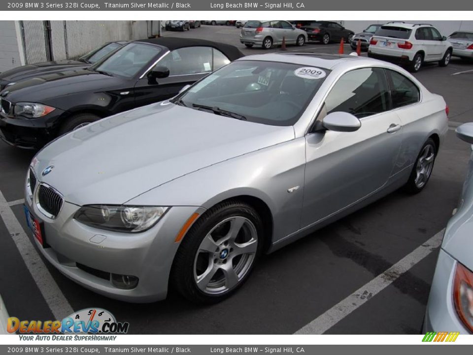 2009 BMW 3 Series 328i Coupe Titanium Silver Metallic / Black Photo #3
