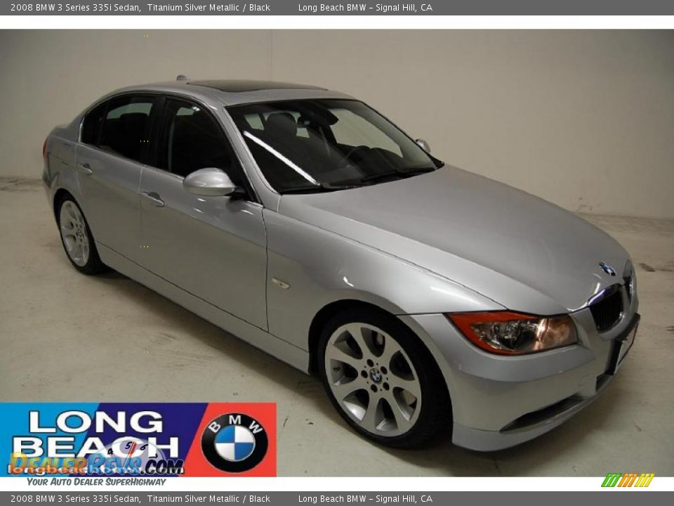 2008 BMW 3 Series 335i Sedan Titanium Silver Metallic / Black Photo #1