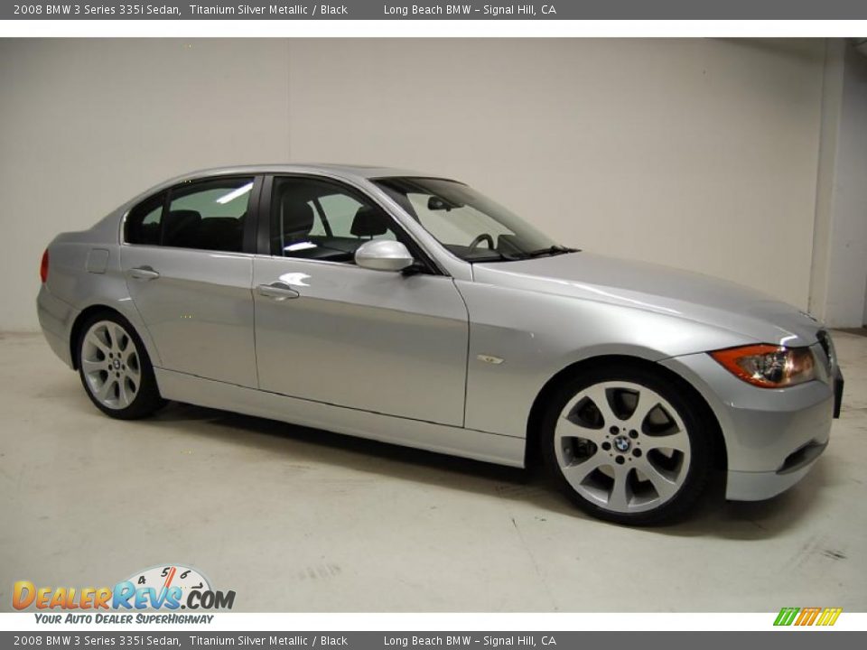 2008 BMW 3 Series 335i Sedan Titanium Silver Metallic / Black Photo #2