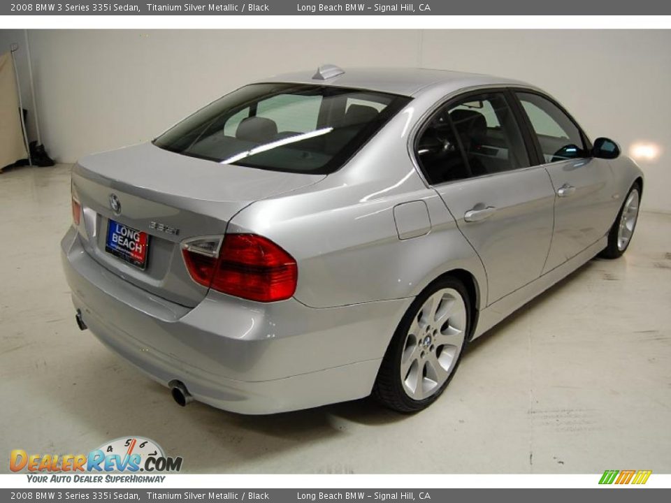 2008 BMW 3 Series 335i Sedan Titanium Silver Metallic / Black Photo #6