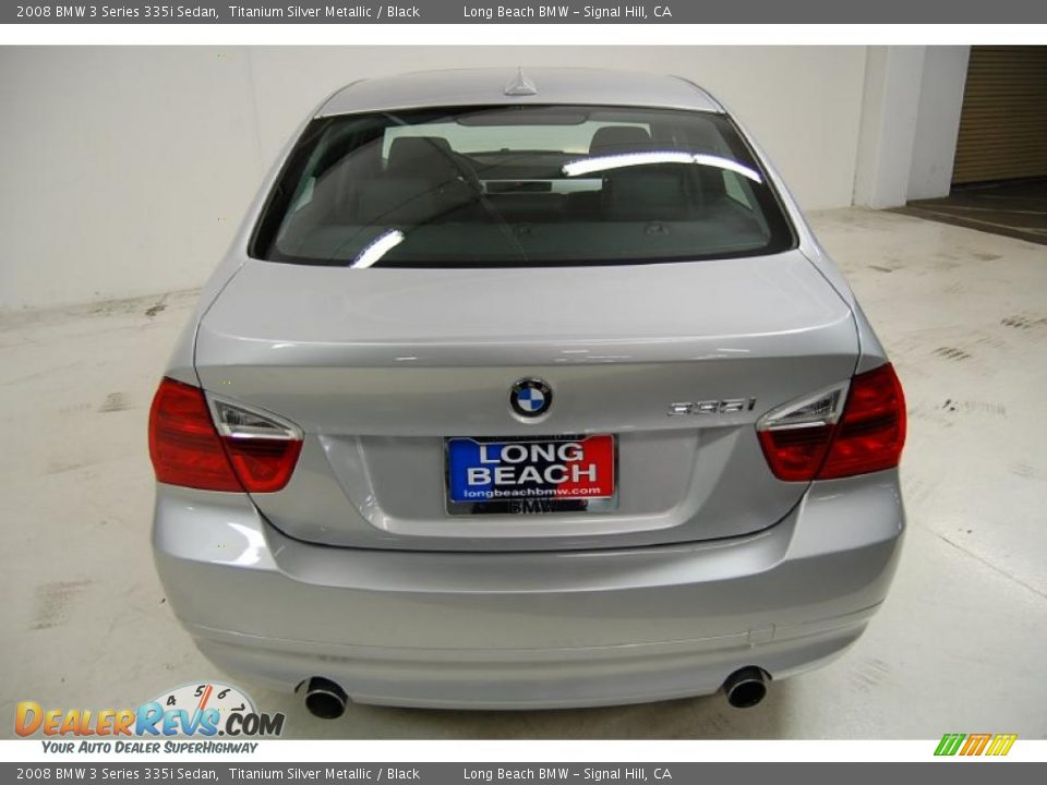 2008 BMW 3 Series 335i Sedan Titanium Silver Metallic / Black Photo #7