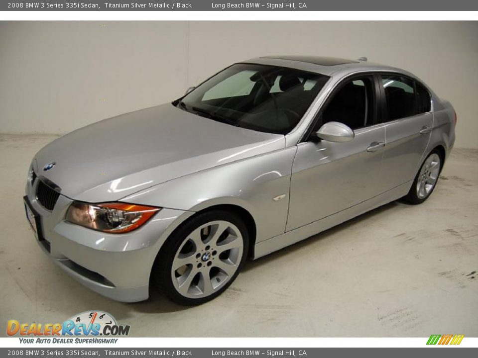 2008 BMW 3 Series 335i Sedan Titanium Silver Metallic / Black Photo #9