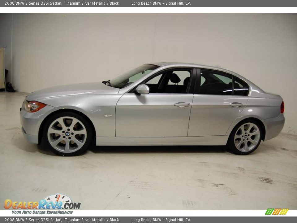 2008 BMW 3 Series 335i Sedan Titanium Silver Metallic / Black Photo #10