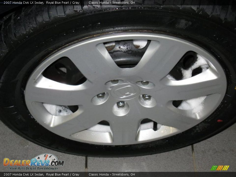 2007 Honda Civic LX Sedan Royal Blue Pearl / Gray Photo #9