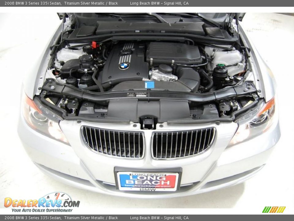 2008 BMW 3 Series 335i Sedan Titanium Silver Metallic / Black Photo #15