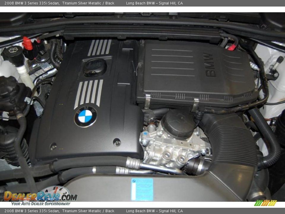 2008 BMW 3 Series 335i Sedan Titanium Silver Metallic / Black Photo #16