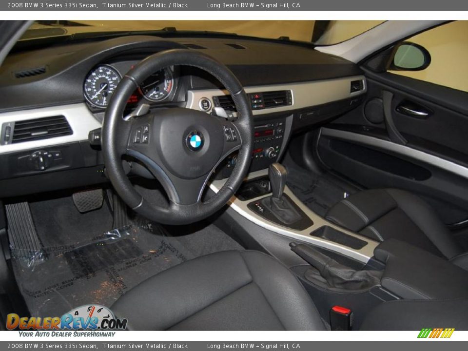 2008 BMW 3 Series 335i Sedan Titanium Silver Metallic / Black Photo #17
