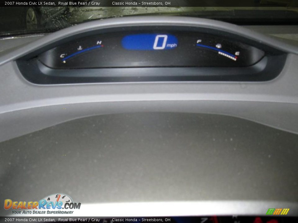 2007 Honda Civic LX Sedan Royal Blue Pearl / Gray Photo #15